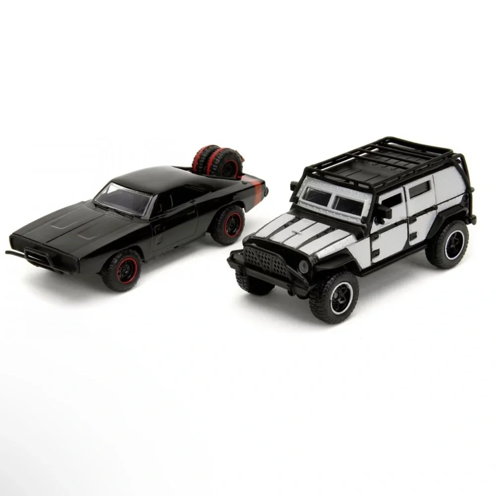 Fast &‎ Furious Jada Cars Dom's Dodge Charger R/T 1970 & Tej's Jeep Wrangler